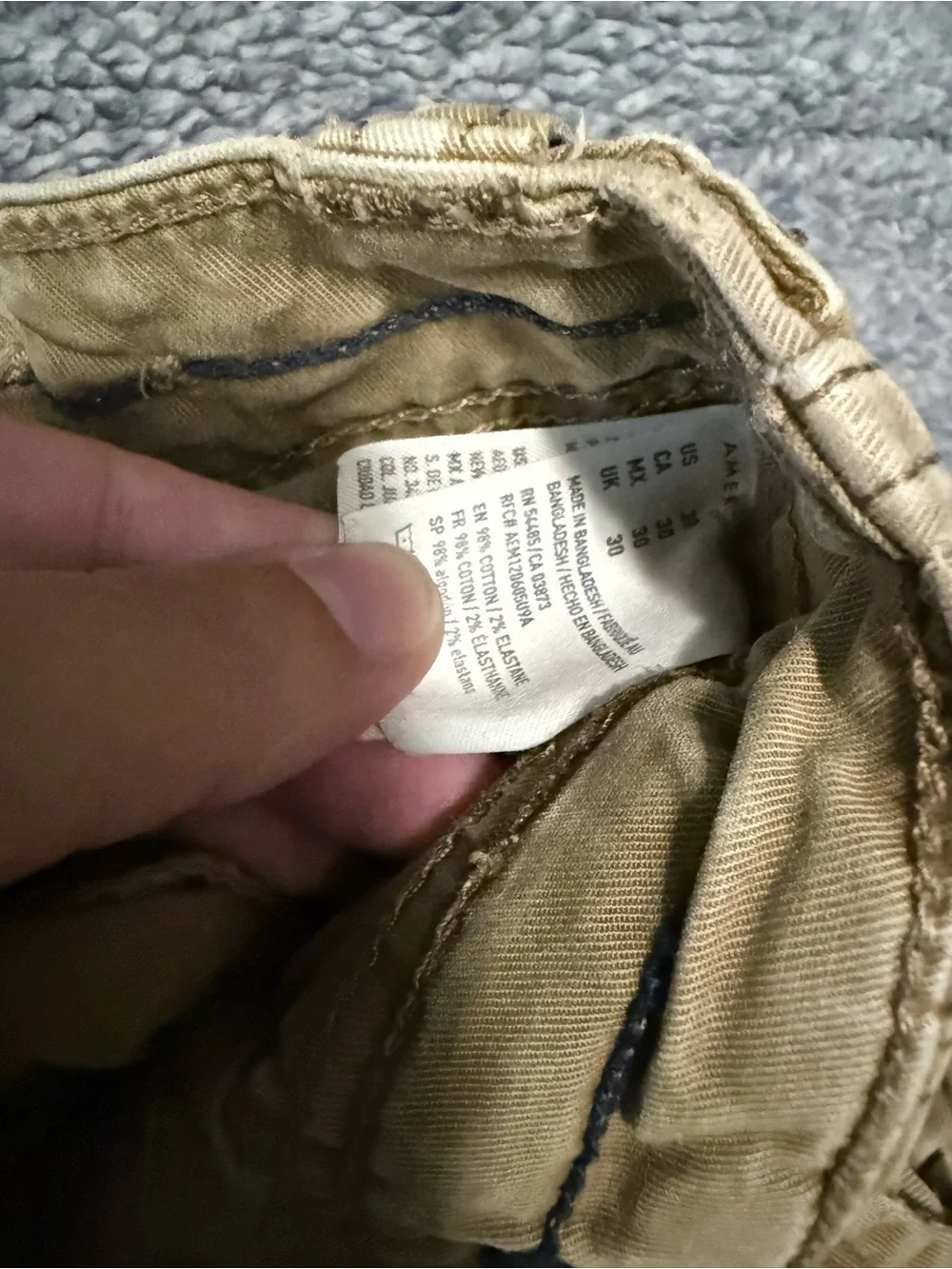 American Eagle Outfitters Tan Cargo Shorts with Utility Pockets